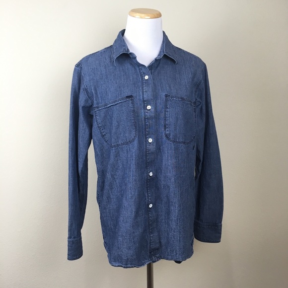 Madewell Chambray Ex-Boyfriend Shirt - Picture 3 of 8
